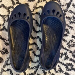 Women's Navy Blue Crocs Flats